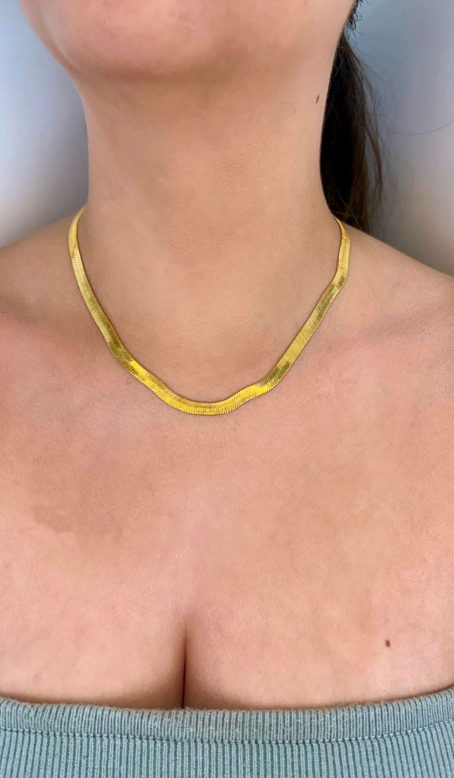 Colar Fita Snake Dourado