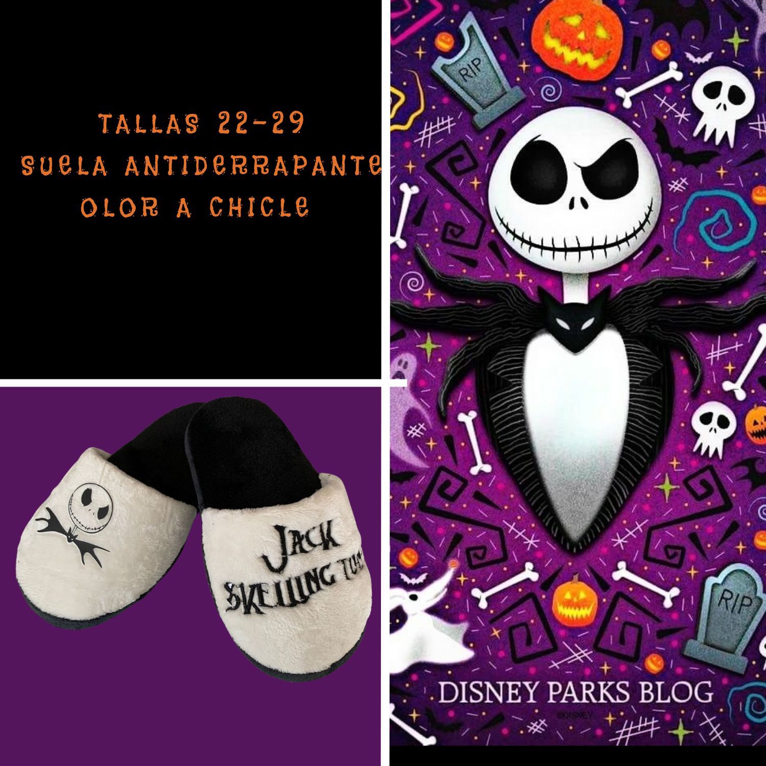 Pantuflas de Jack Skellington