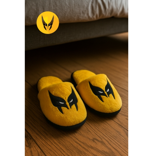 Pantuflas de superhéroe amarillas Wolverine