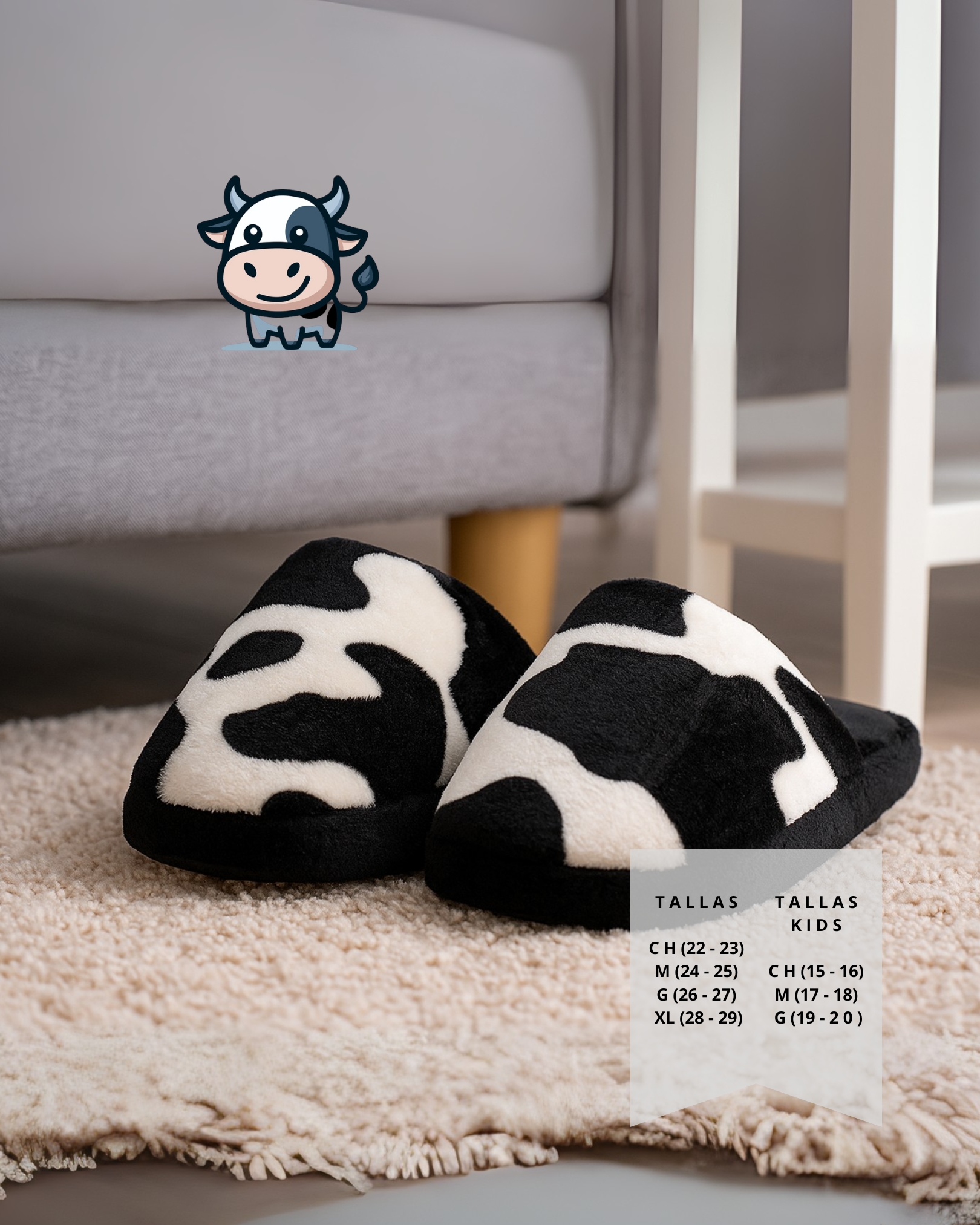 Pantuflas de vaca