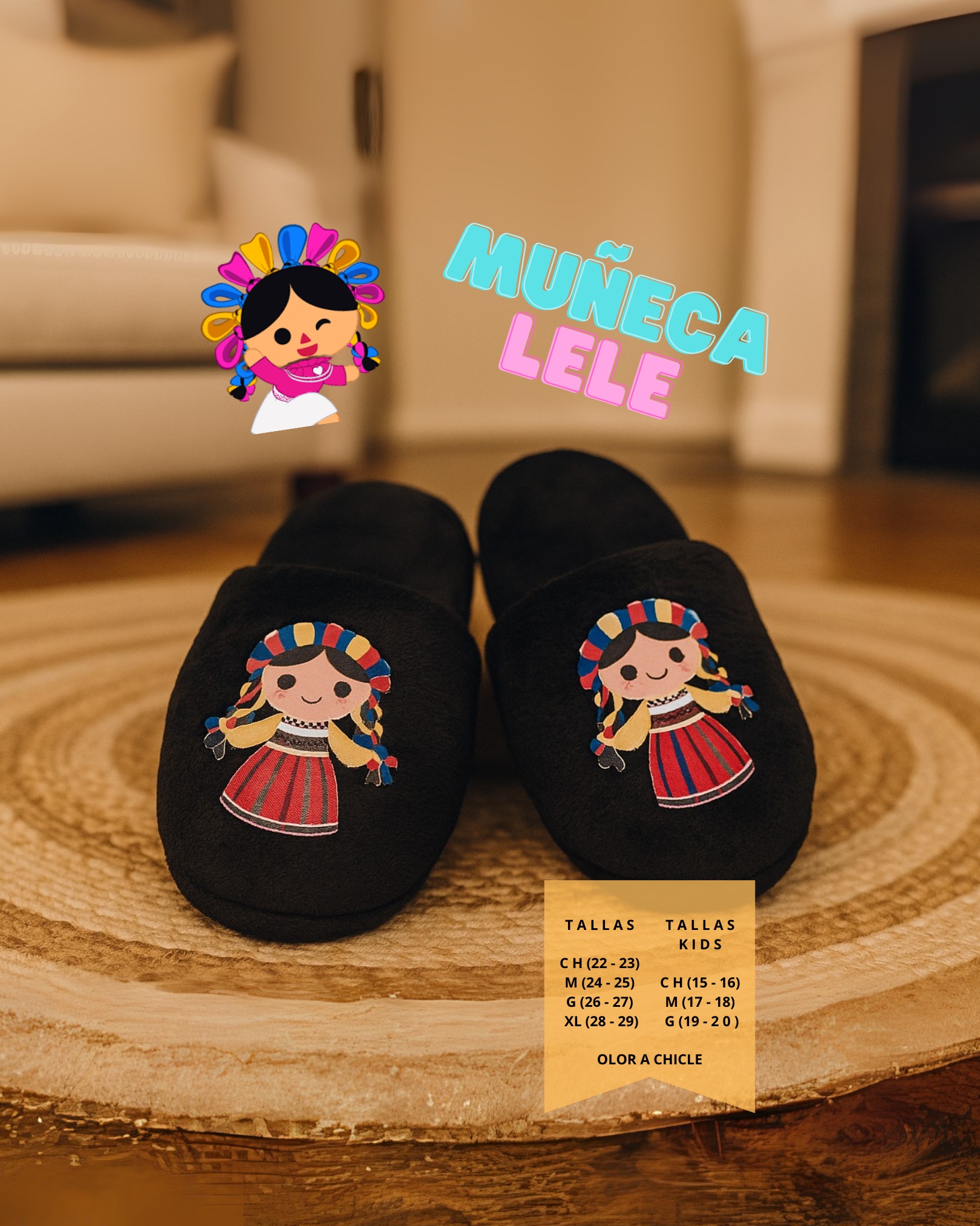 Pantuflas Muñeca Lele