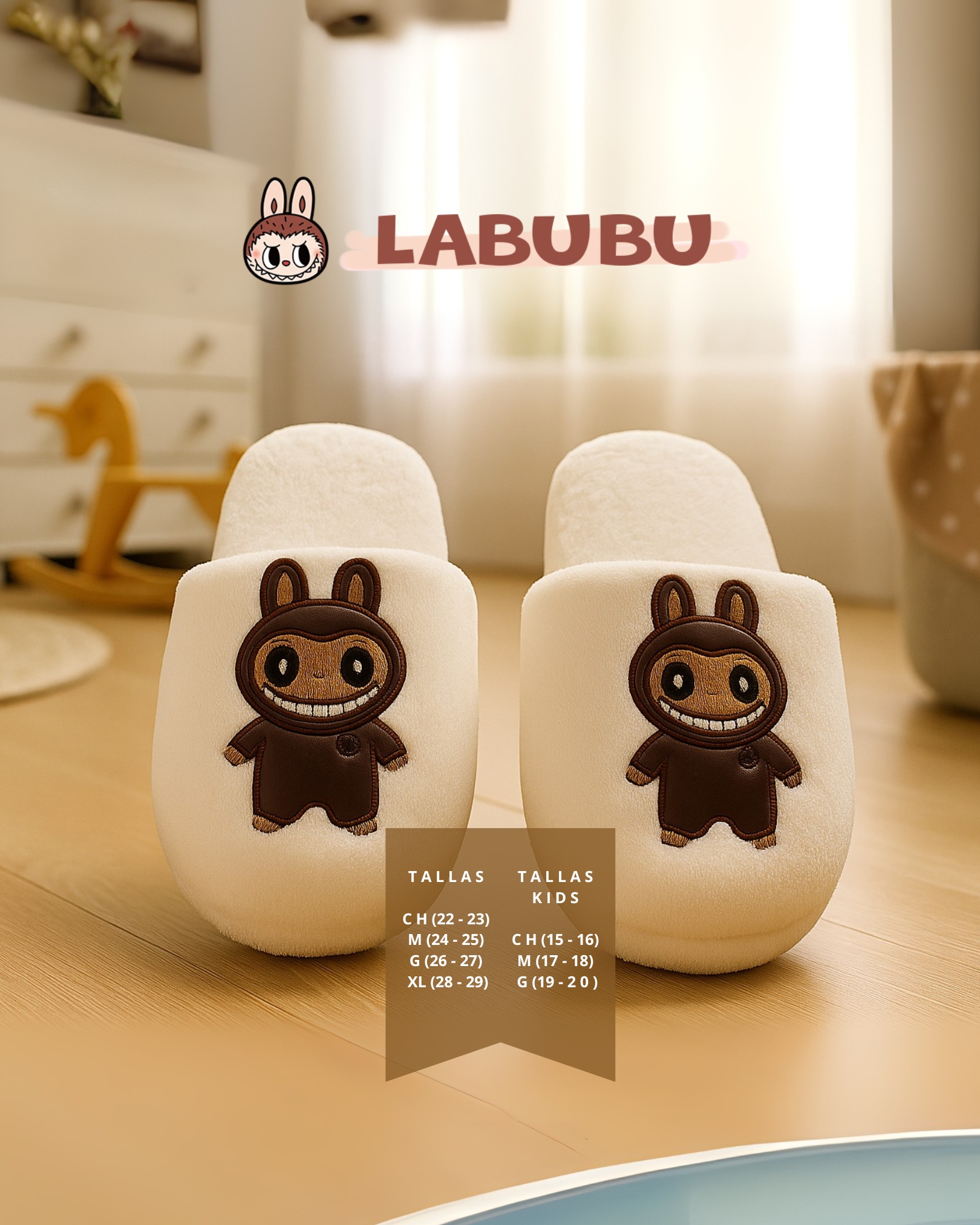 Pantuflas Labubu