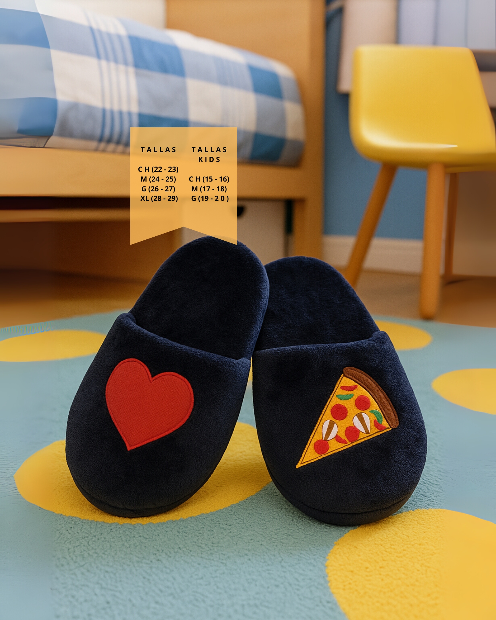 Pantuflas I love Pizza