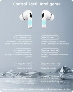 Auriculares intraurales inalámbricos Skululu TWS A9 PRO APP, blancos