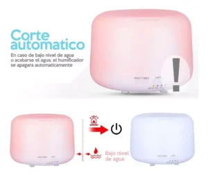 Humidificador Difusor Ultrasónico Aromático Velador Led RGB