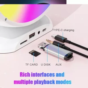 Parlante Bluetooth Con Microfono Inalambrico Led