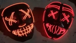 Máscara Luz Led Colores La Purga