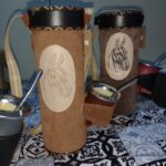 Portatermos de cuero