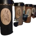 Portatermos de cuero