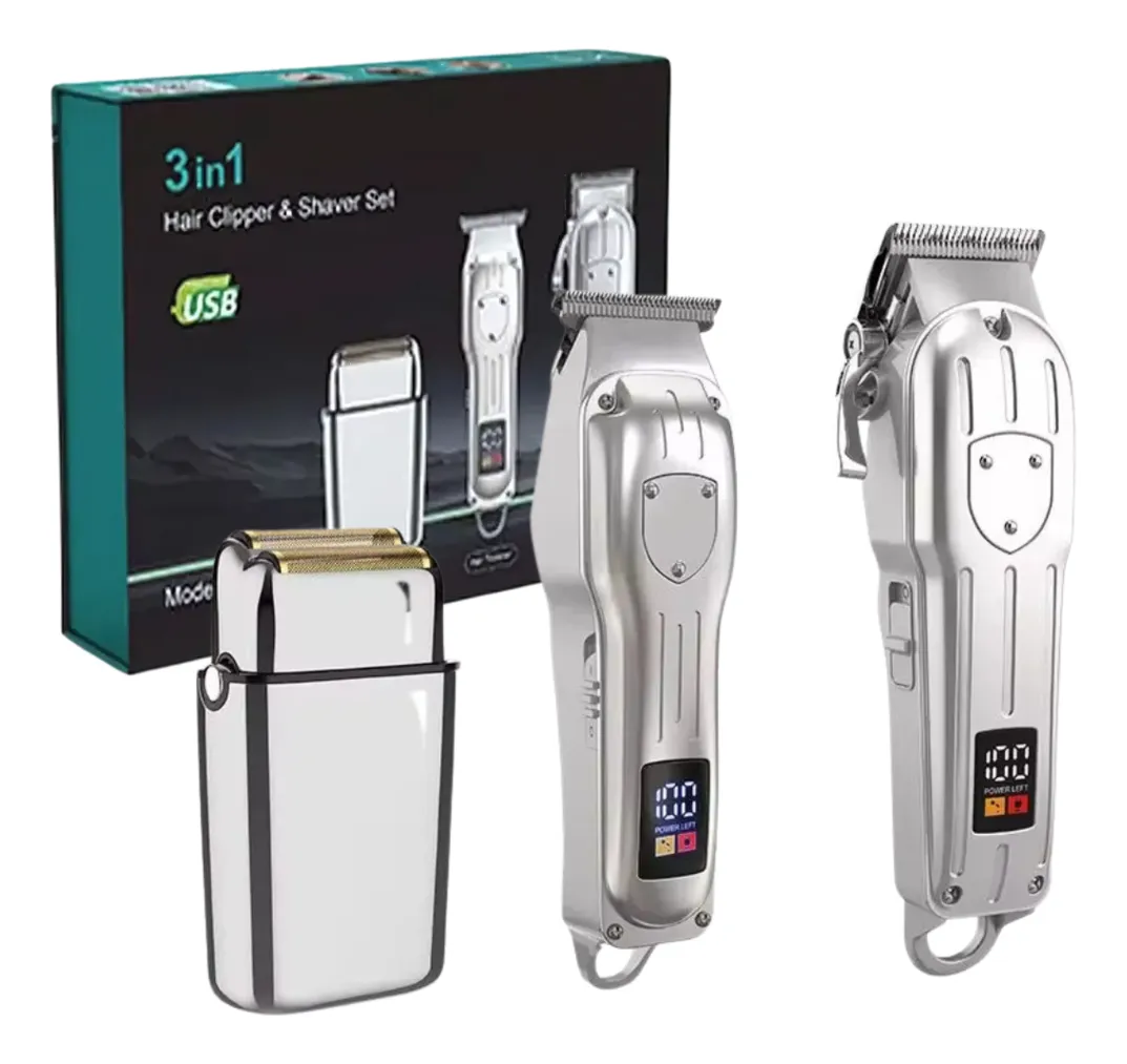 Set 3 En 1 Máquinas Corta Pelo Y Rasuradora