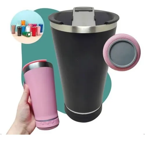 Vaso térmico con altavoz Bluetooth