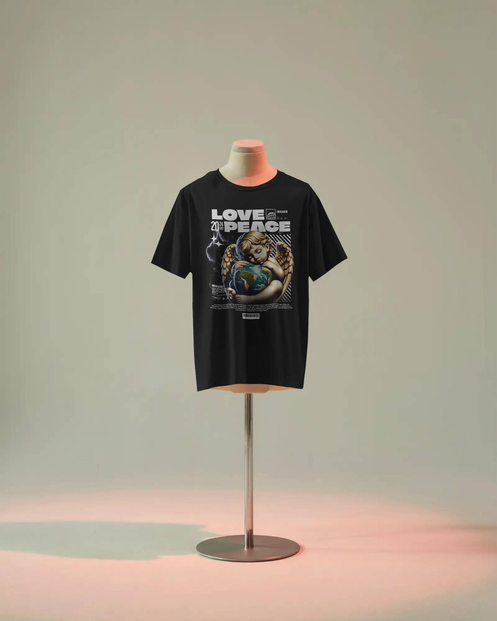 Love & Peace Oversized  T-Shirt