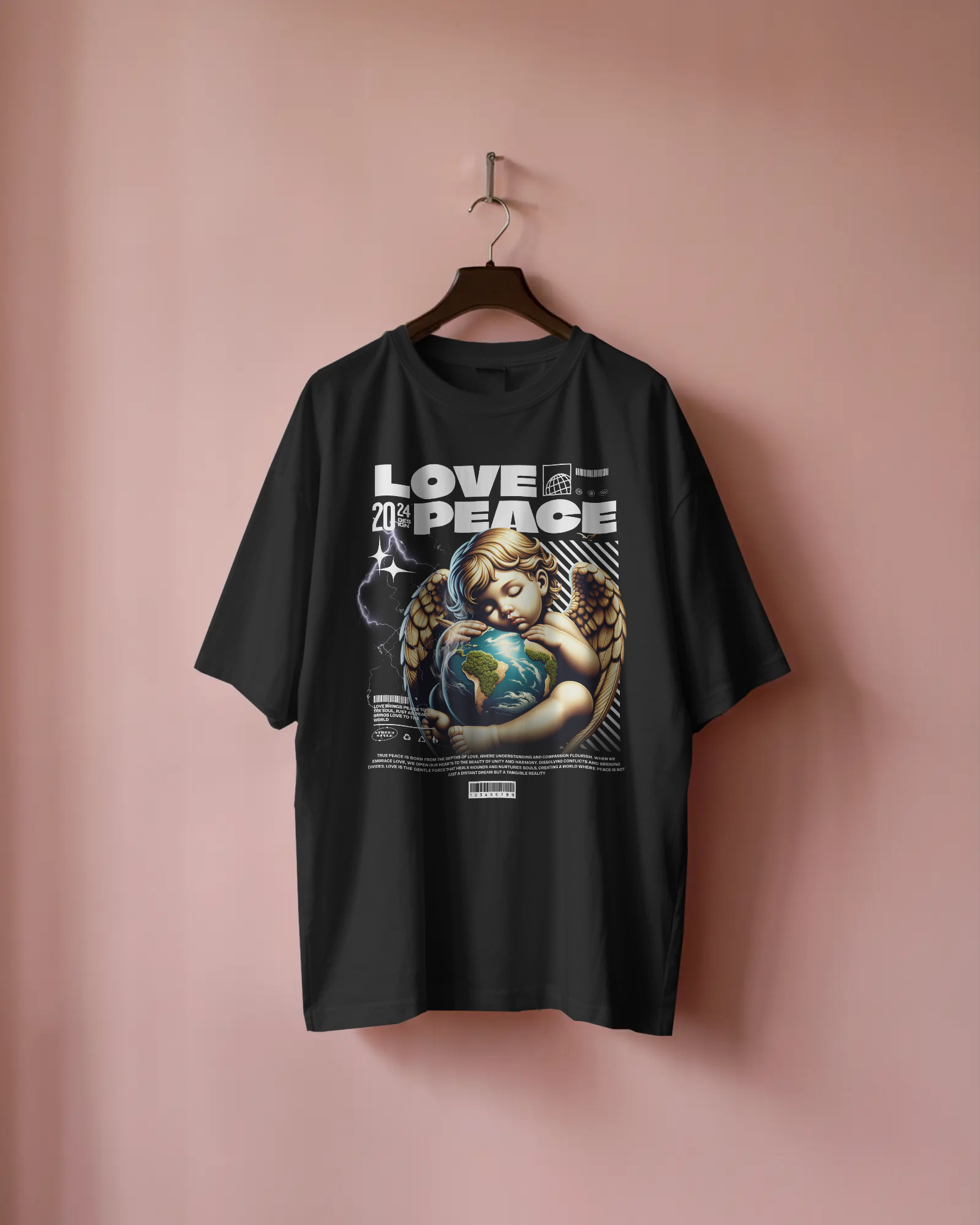 Love & Peace Oversized  T-Shirt