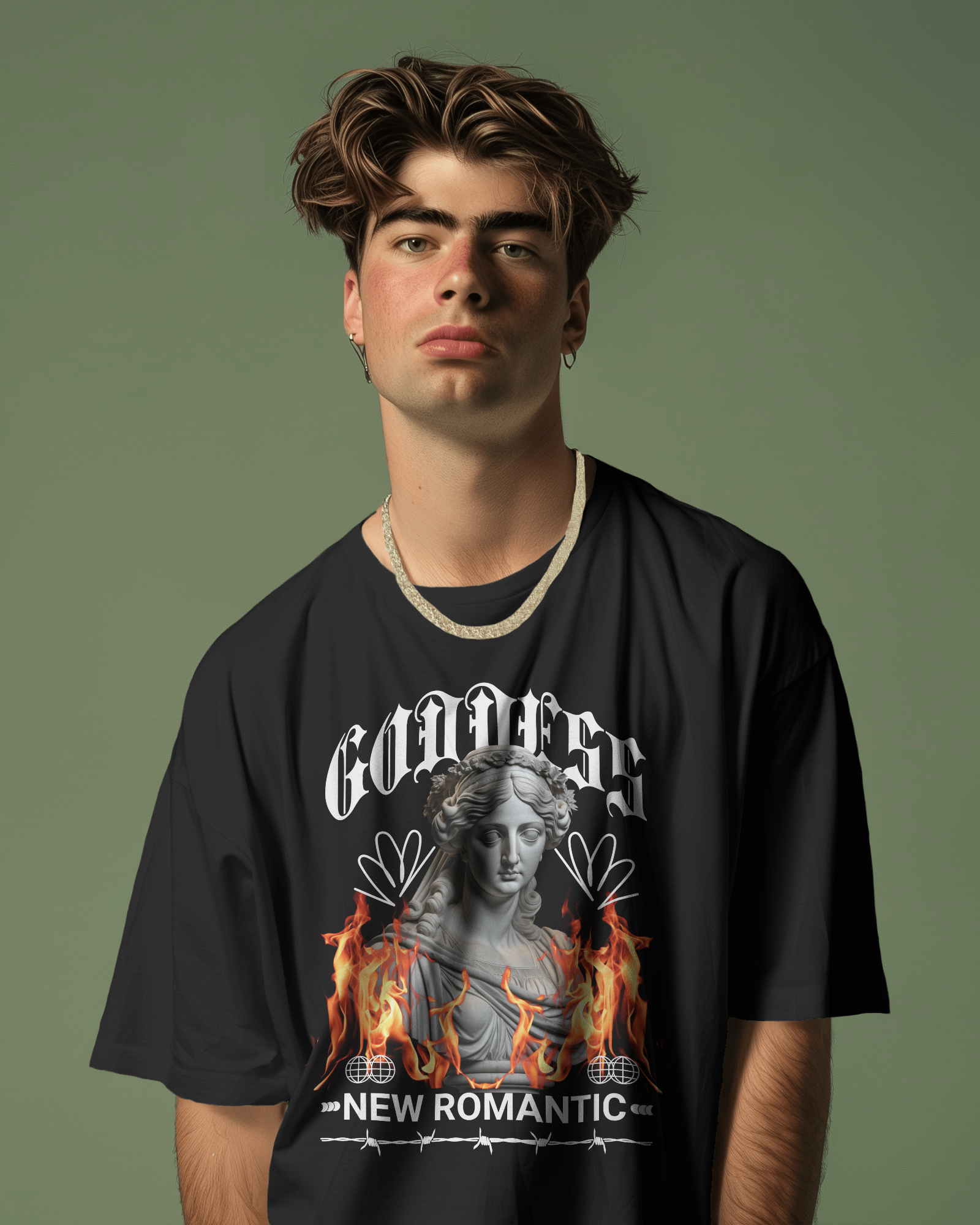 Goddess New Romantic Oversized T-Shirt