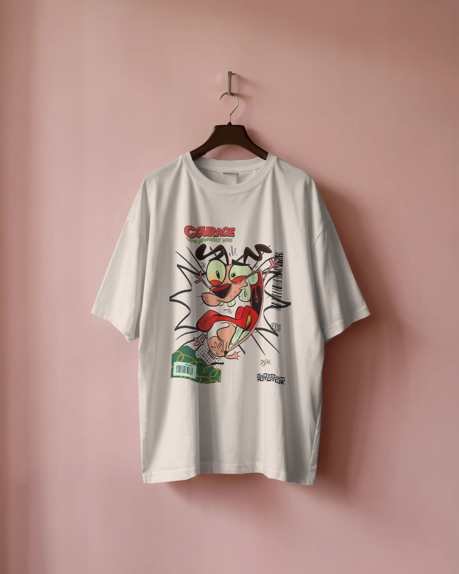 Courage the Cowardly Dog Oversized T-Shirt