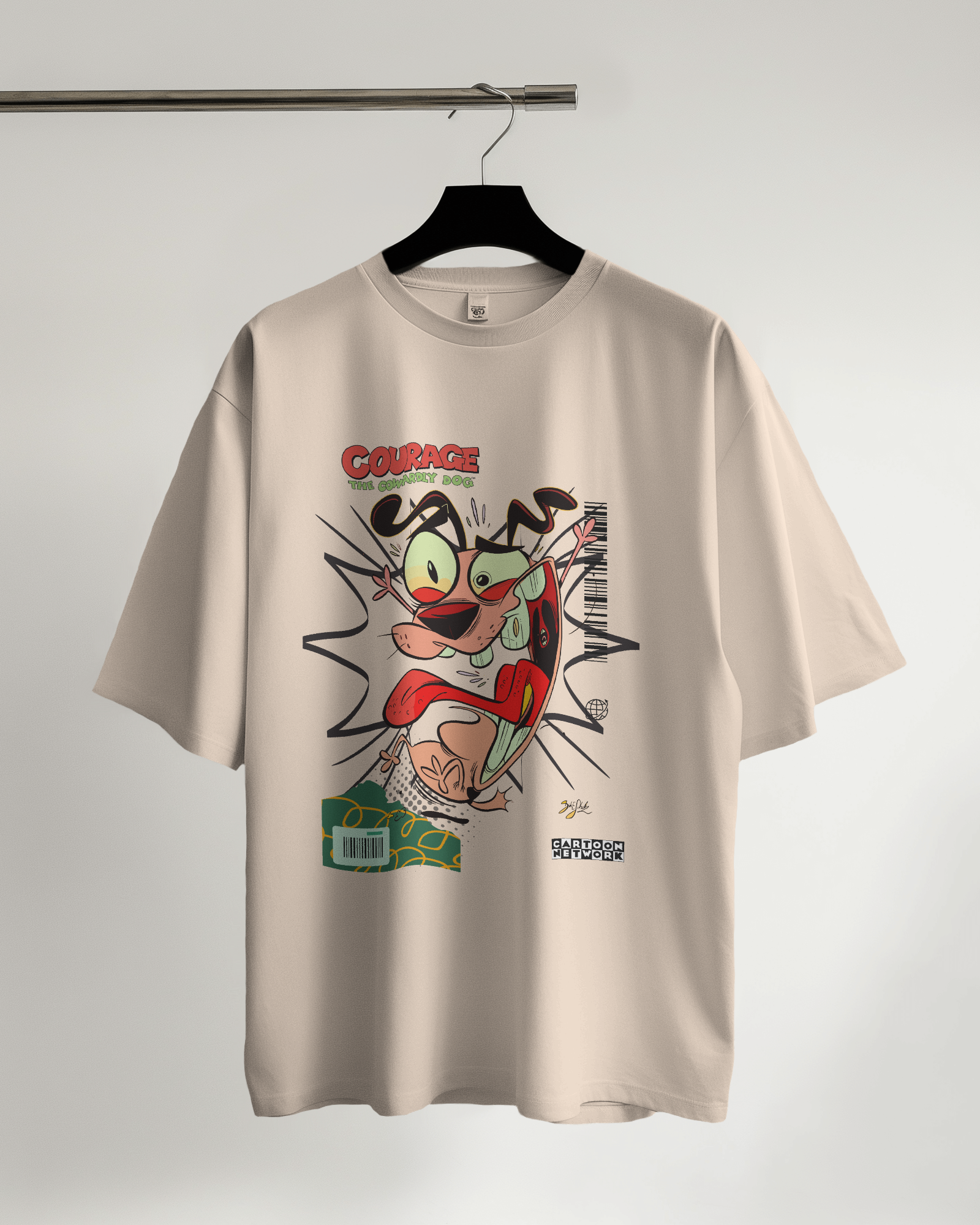 Courage the Cowardly Dog Oversized T-Shirt