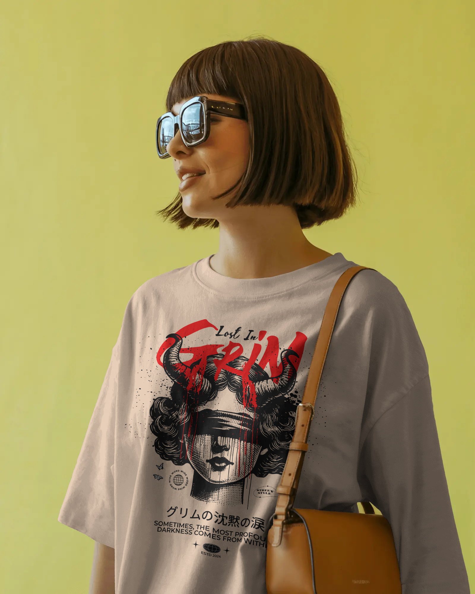 Lost In Grin Oversized T-Shirt