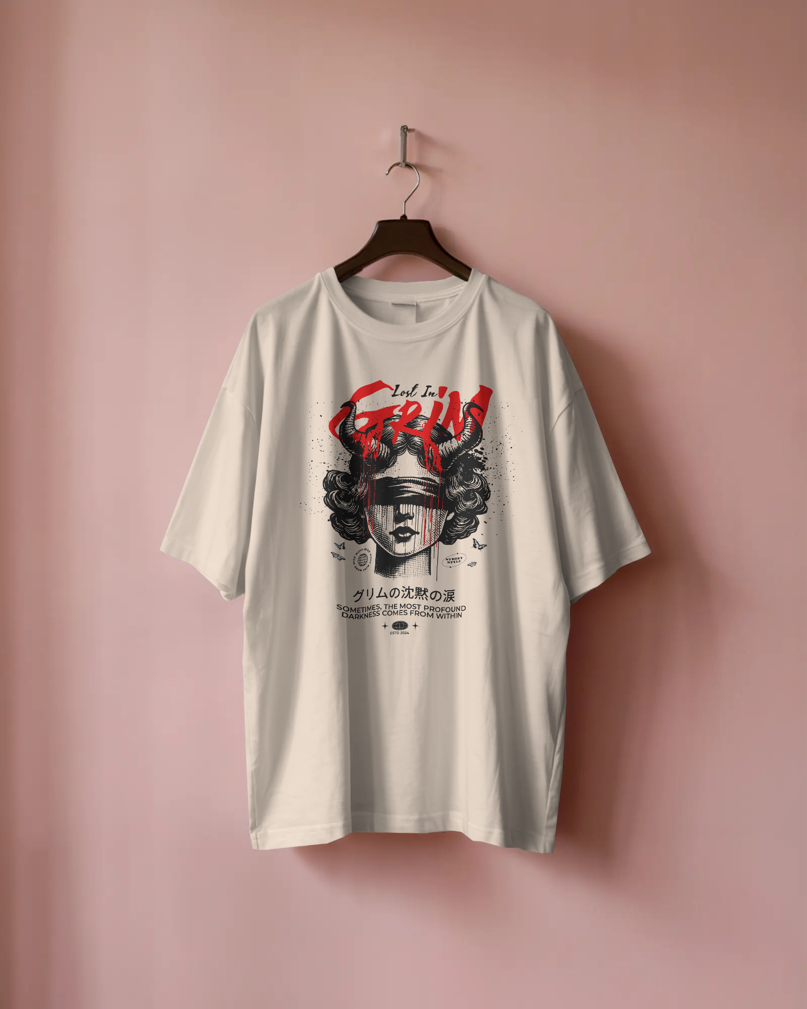 Lost In Grin Oversized  T-Shirt