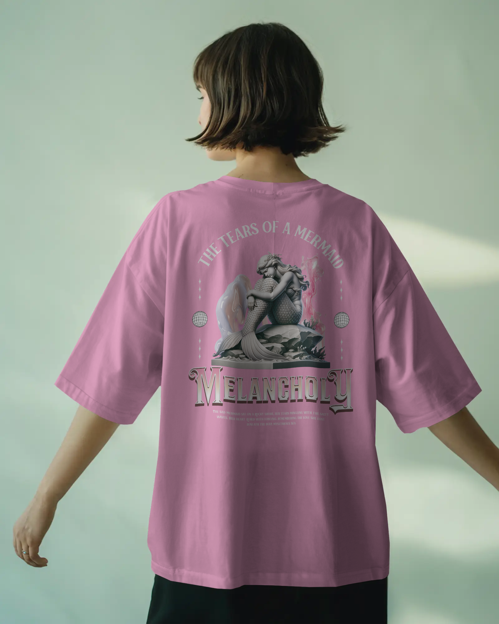 Melancholy Mermaid Oversized  T-Shirt