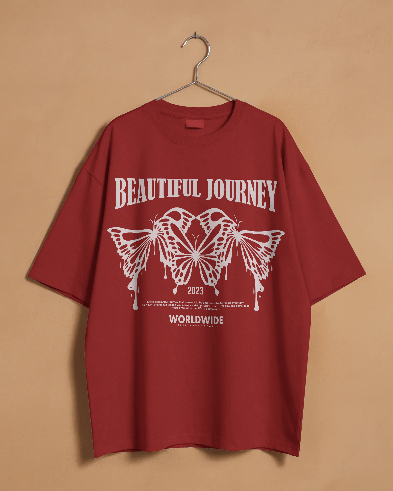 Beautiful Journey Graphic Oversized T-Shirt