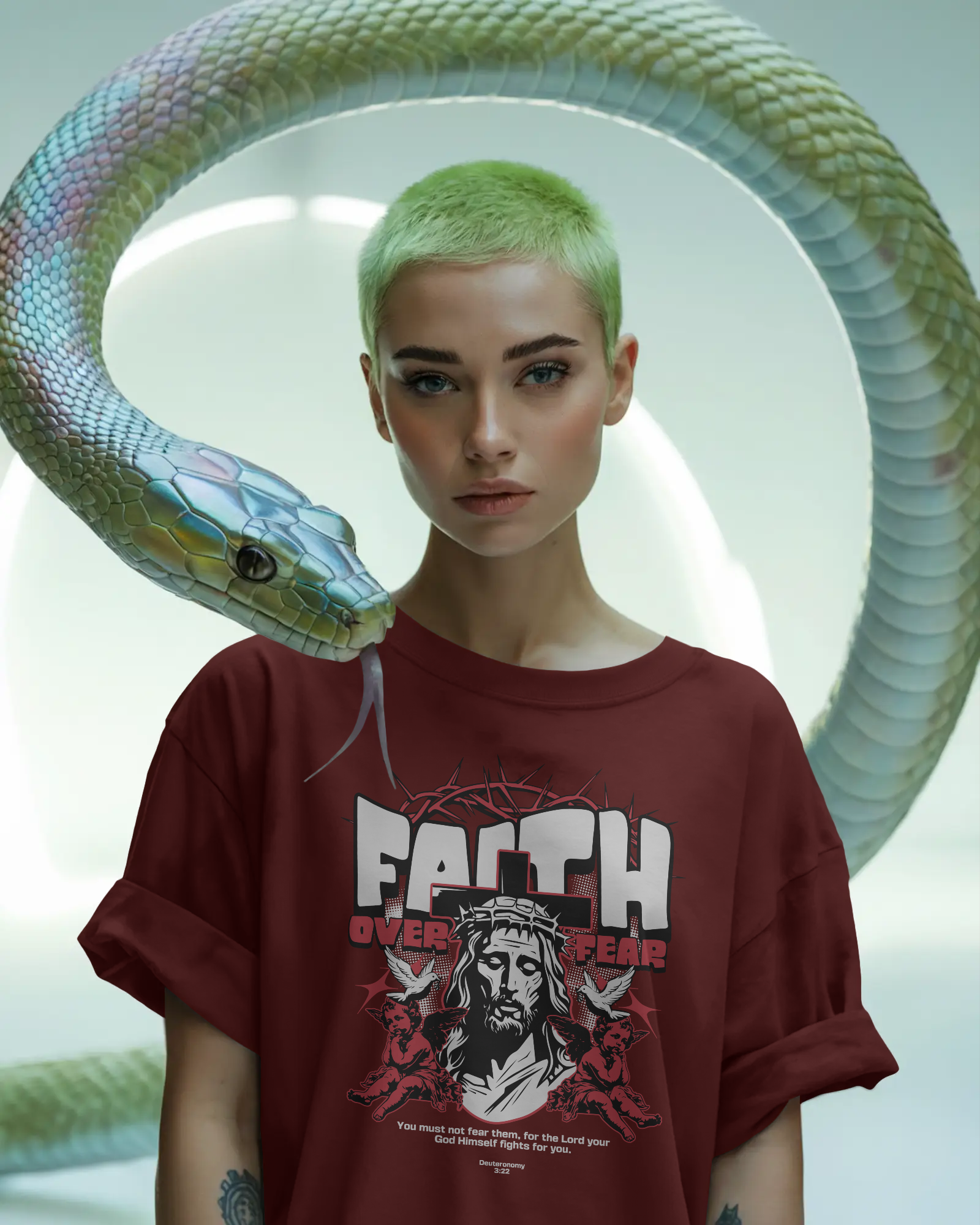 Faith Over Fear Oversized T-shirt