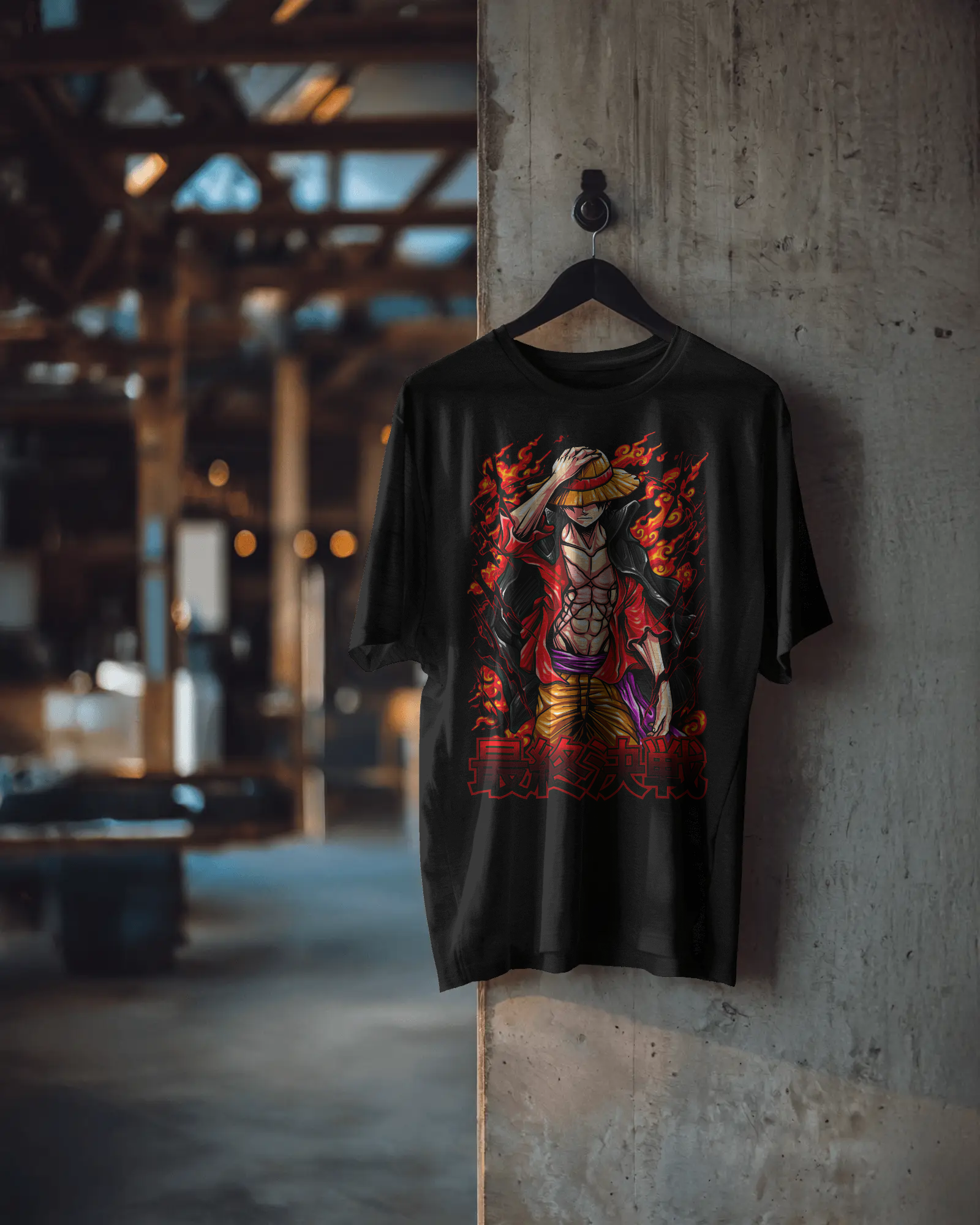 Luffy Black Oversized T-Shirt