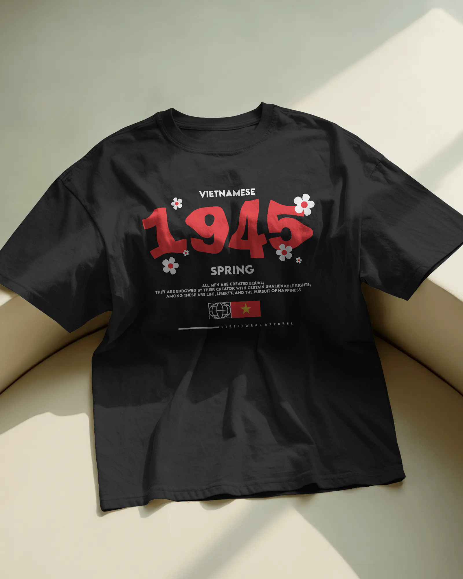 1945 Spring Vietnamese  Oversized T-Shirt