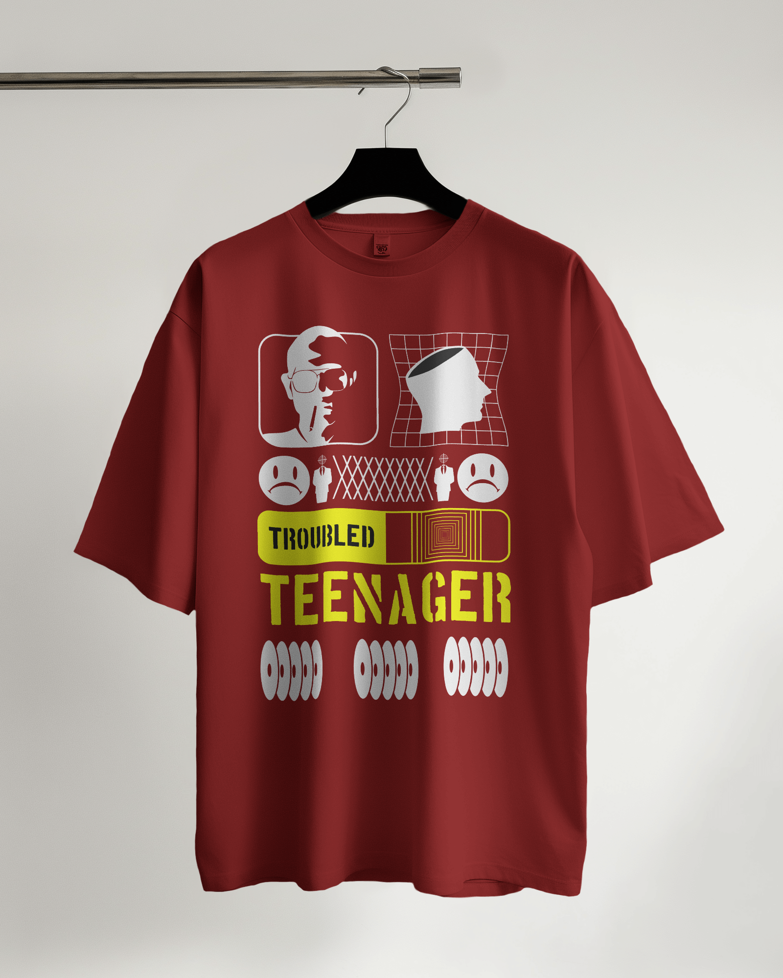 Troubled Teenager Graphic Oversized T-Shirt