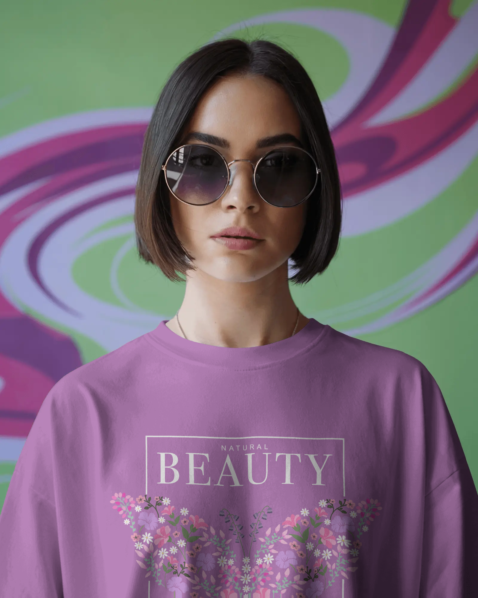 Purple Butterfly Oversized T-shirt