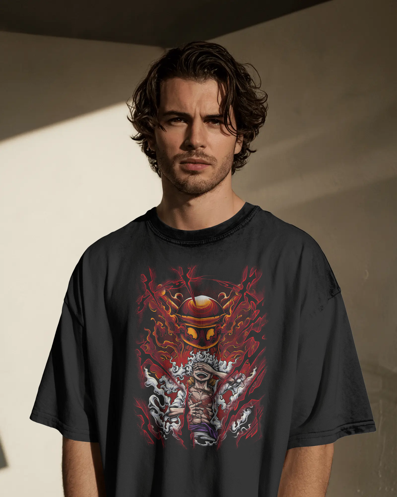 Anime Black Oversized T-shirt