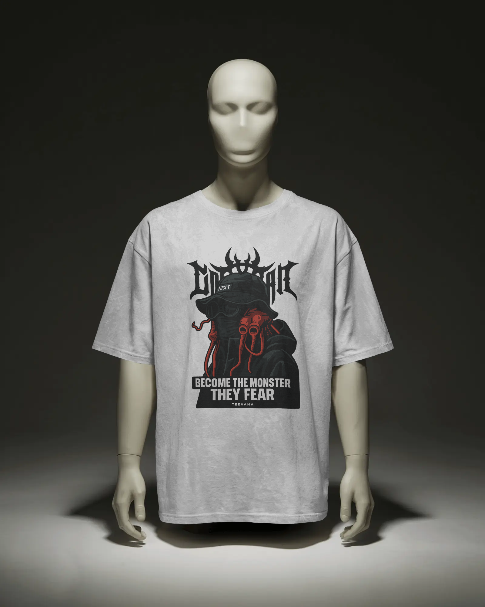 Monster Illustration Oversized T-Shirt