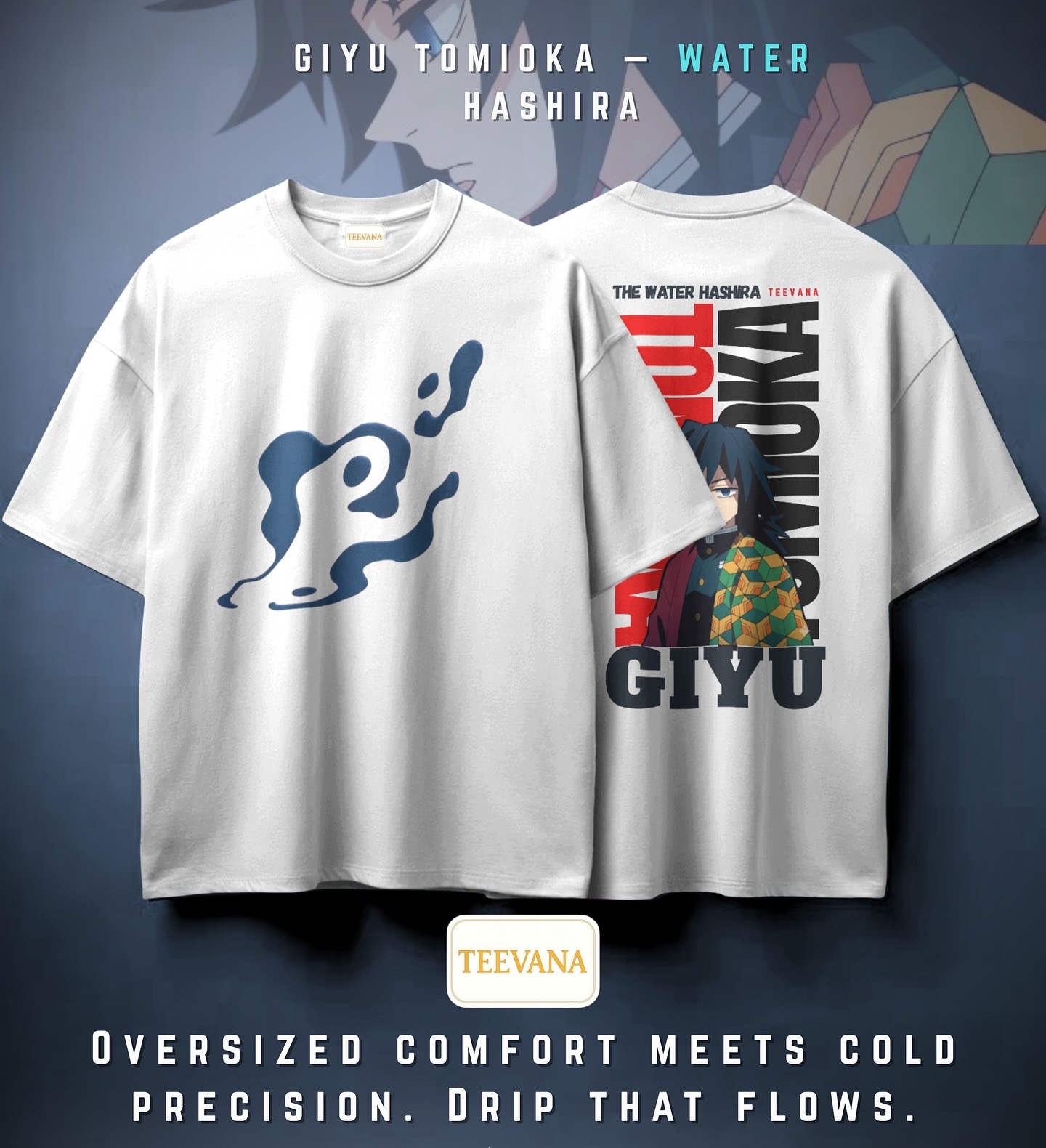 Giyu Tomioka Water Hashira Oversized T-shirt