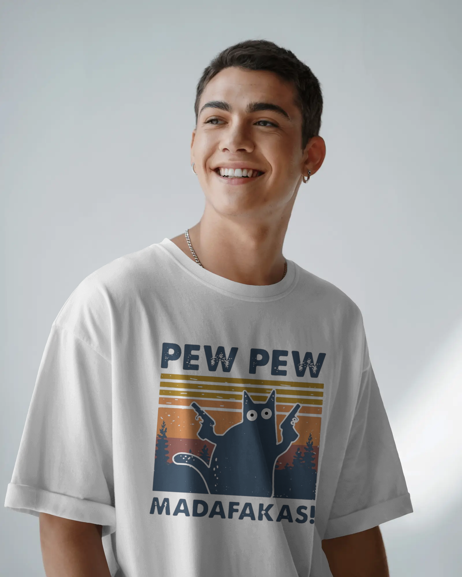 Funny Cat Oversized T-Shirt