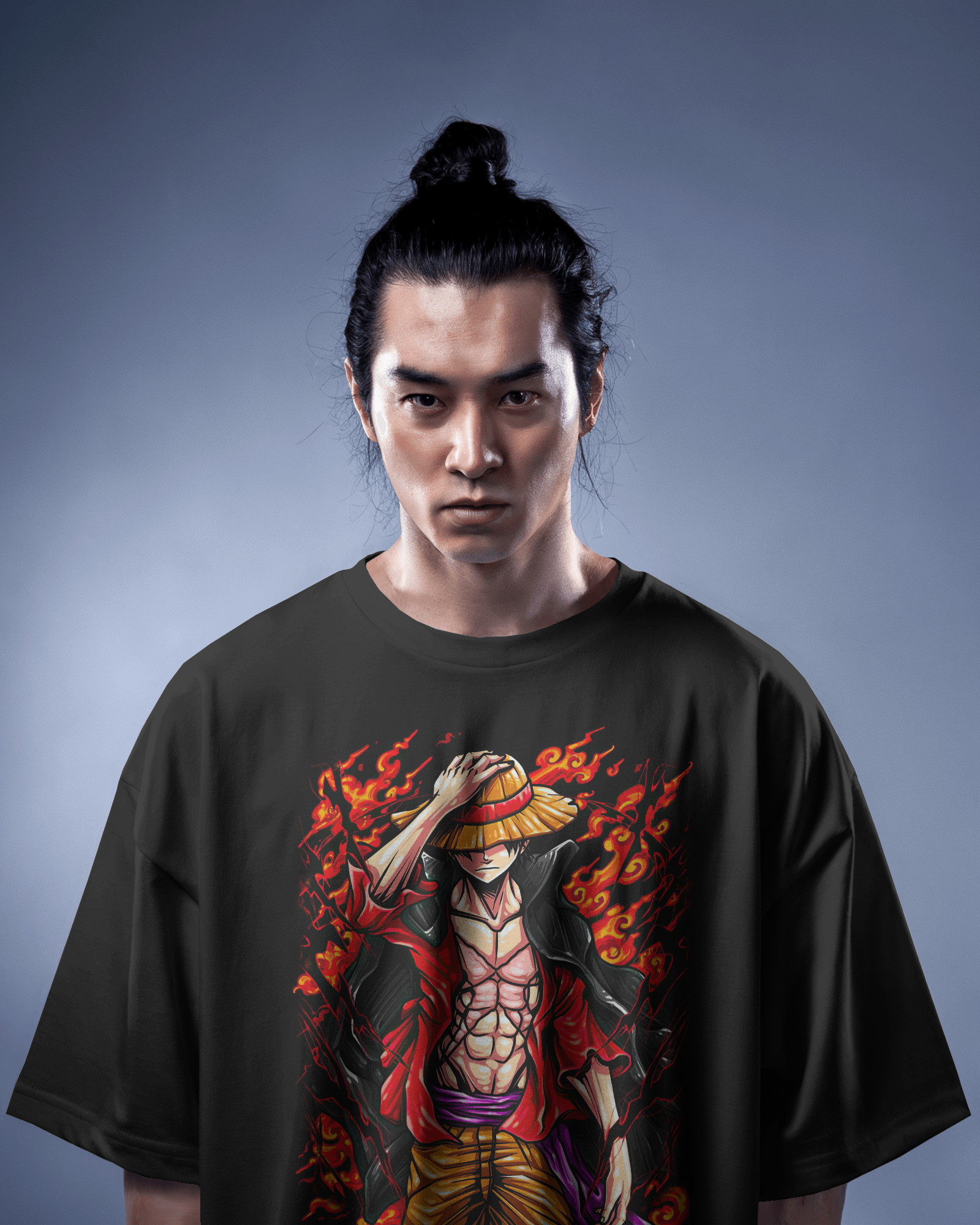 Luffy Black Oversized T-Shirt