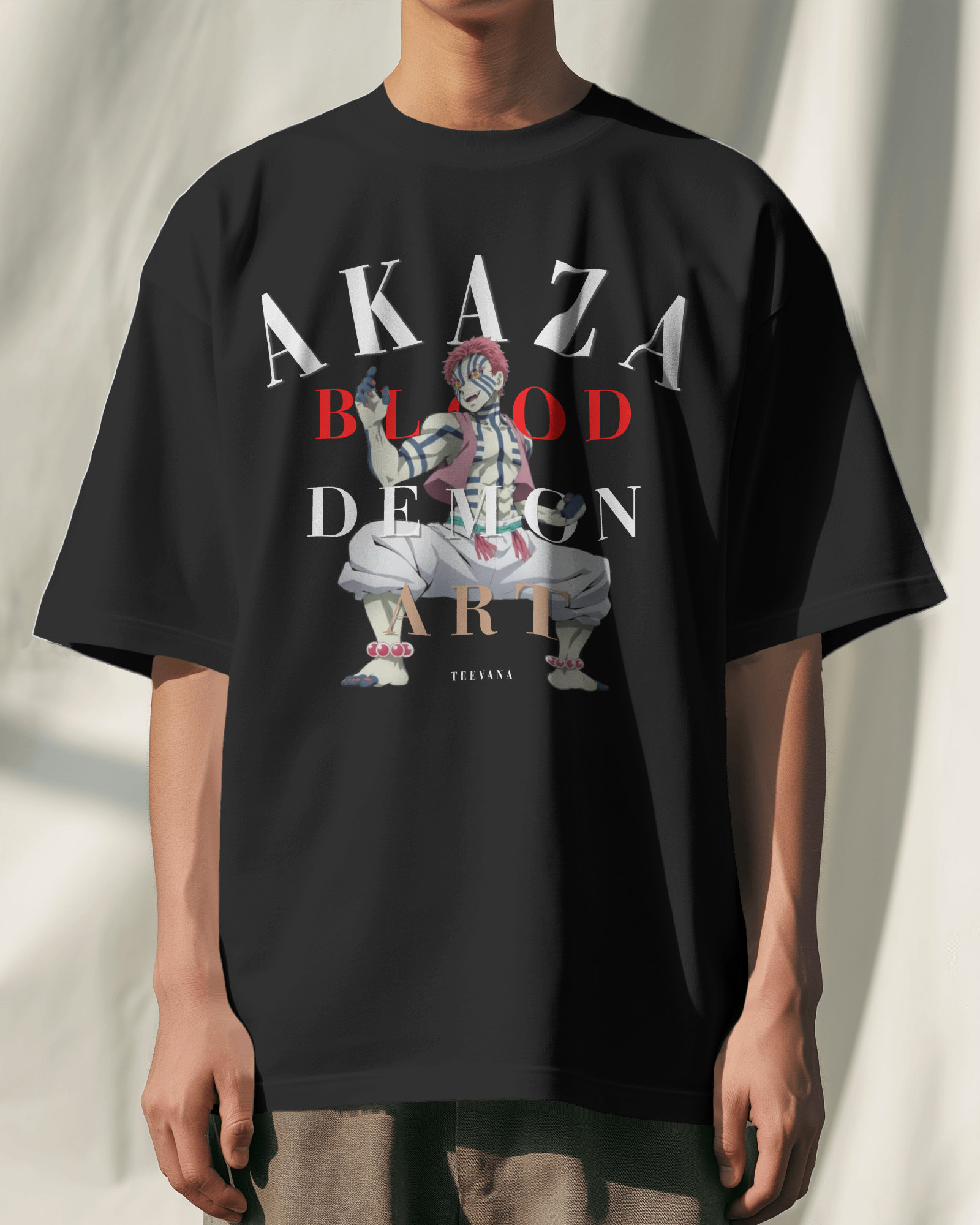 Akaza Blood Demon Art T-shirt