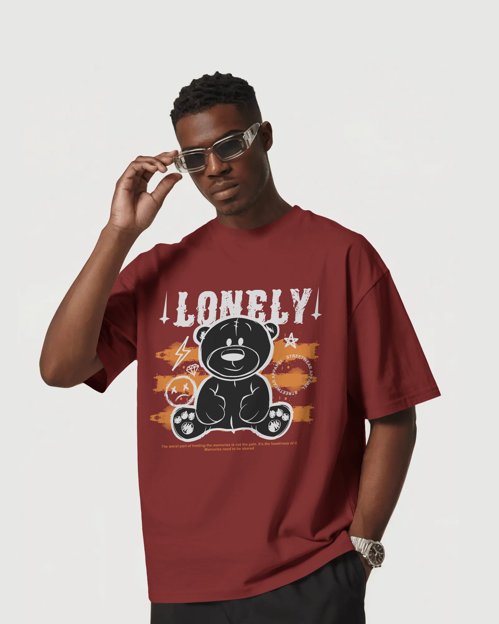 Lonely Bear Graphic T-Shirt