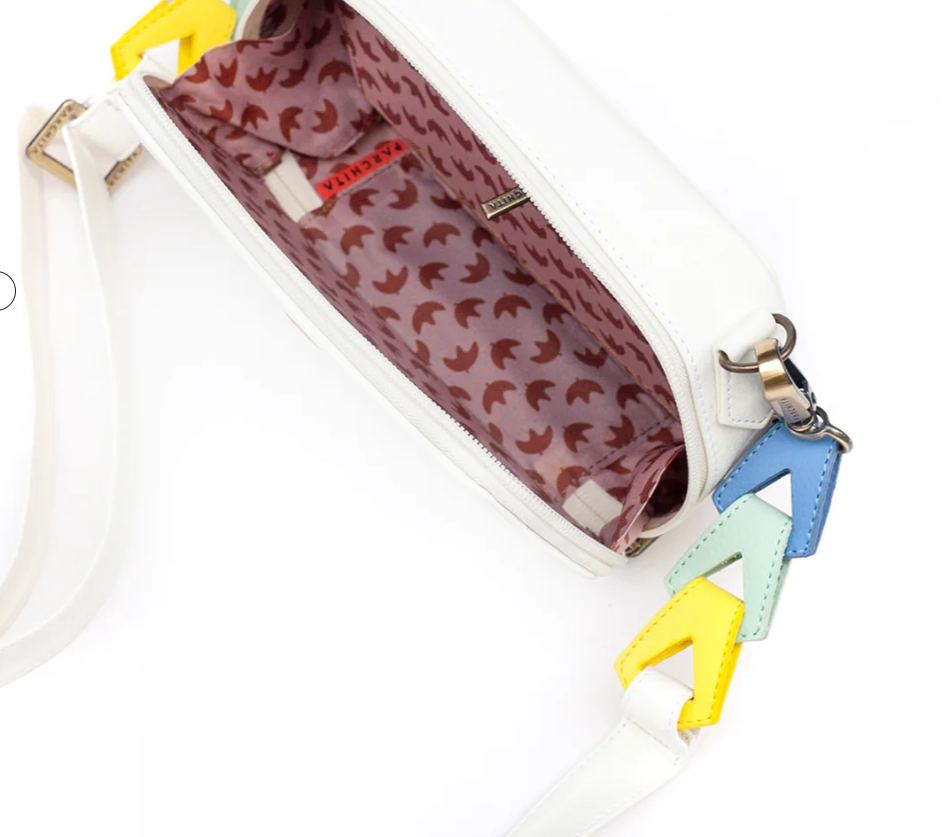 Parchita Malibu White Leather Handbag