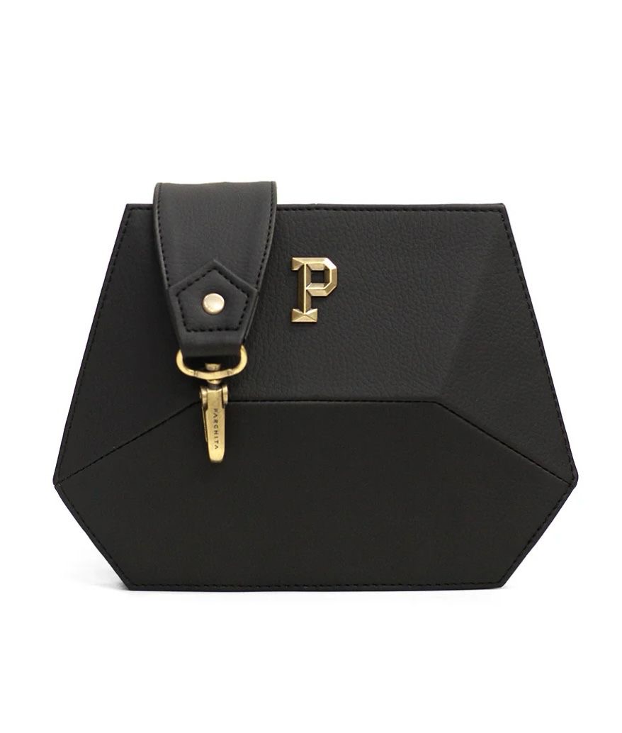 Parchita Simona Black Designer Crossbody Bag