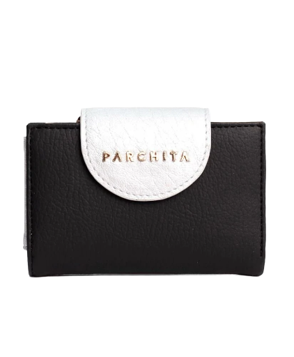 Parchita Carla Black and White Wallet