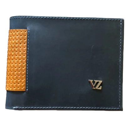 Blue VZ Leather Wallet