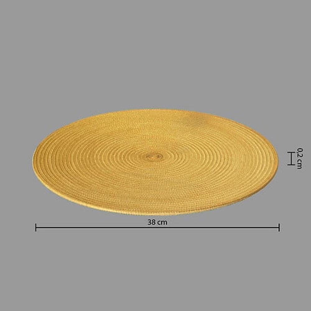 Round Woven Placemats Gold