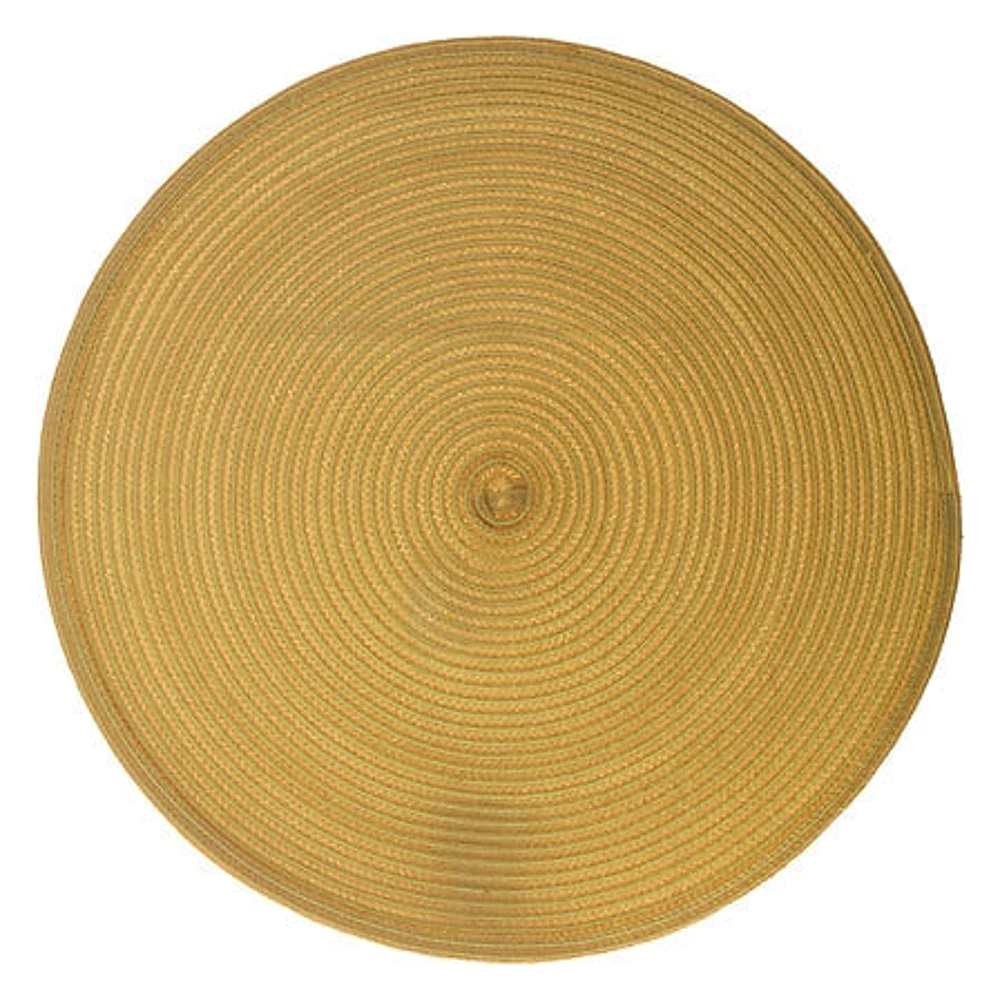 Round Woven Placemats Gold