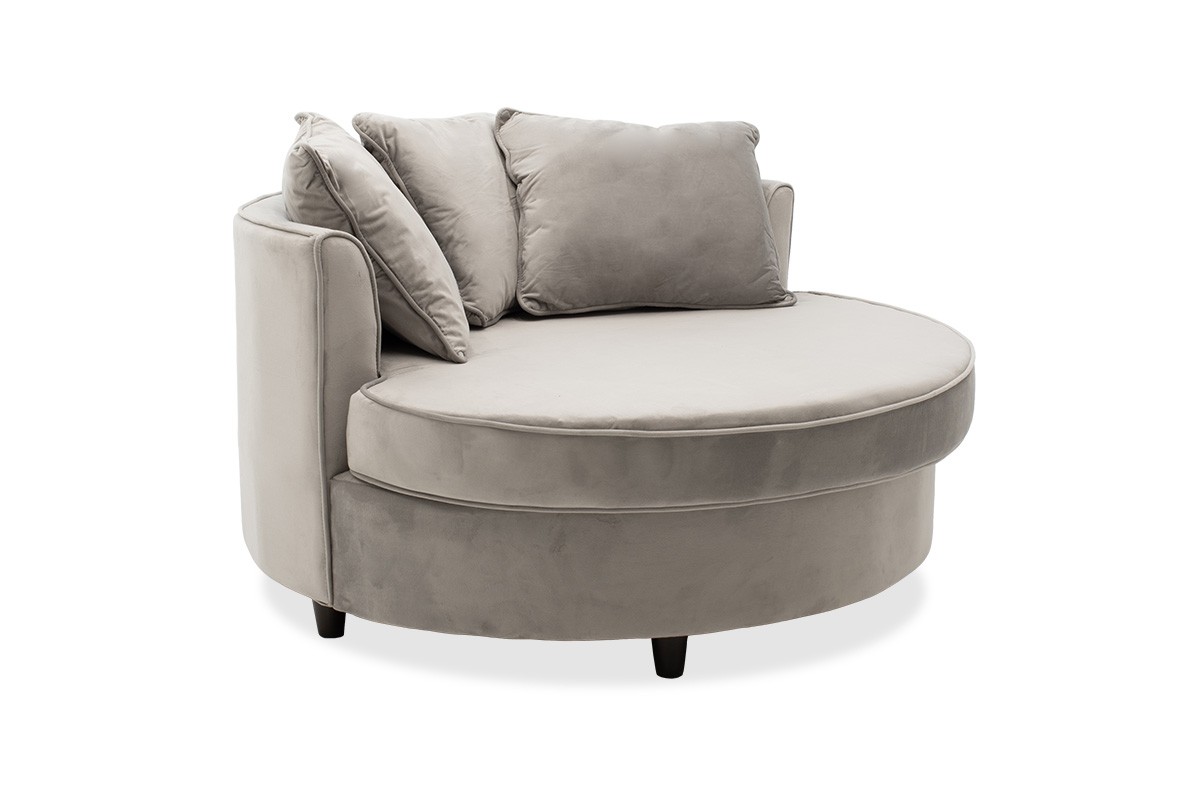Round Grey Loveseat