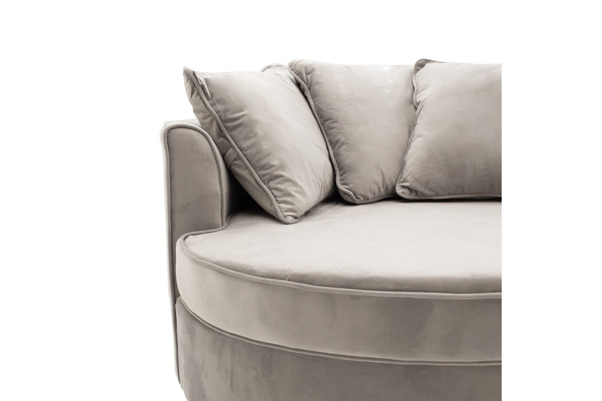 Round Grey Loveseat