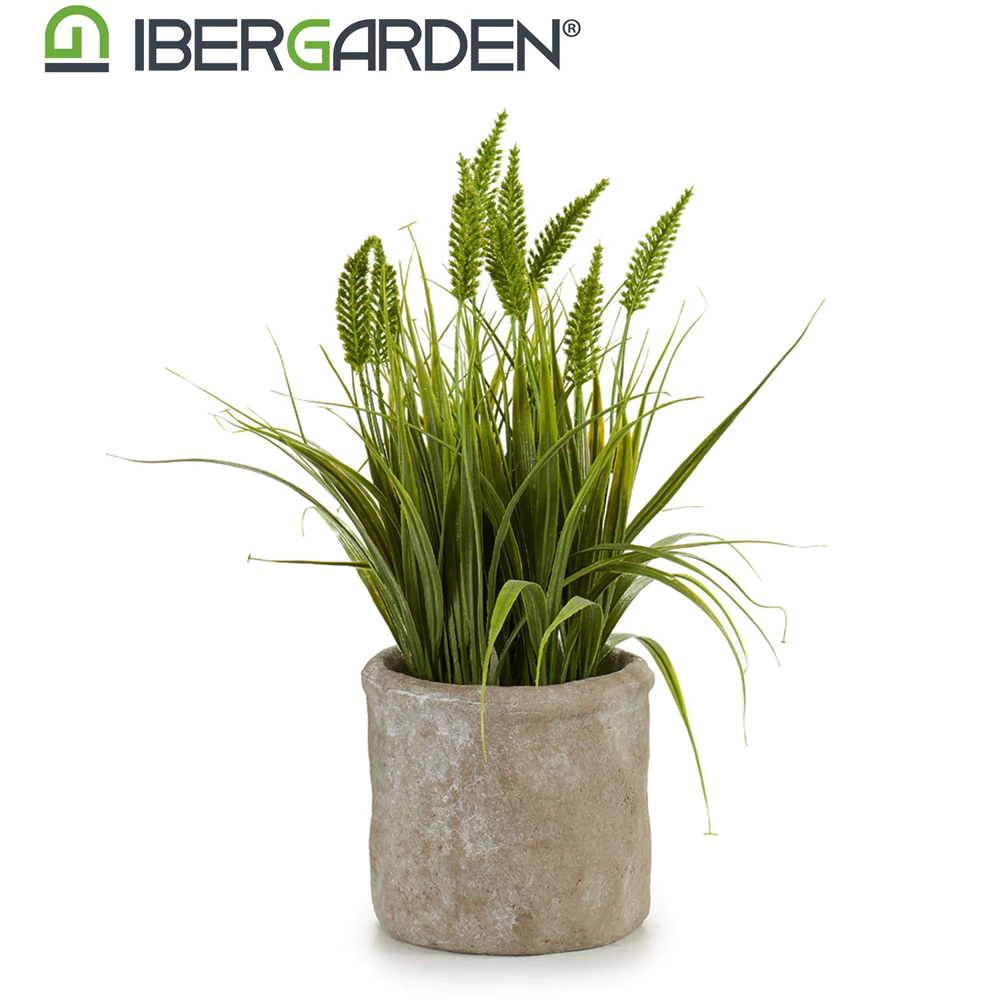 Artificial Plant in Cement Pot