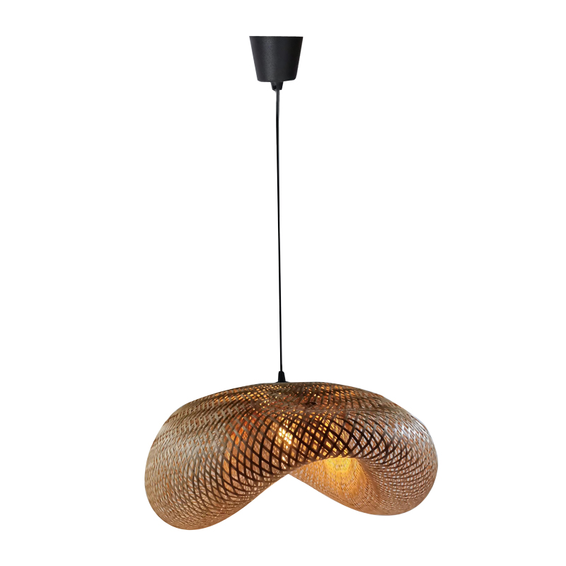  Woven Bamboo Pendant Light