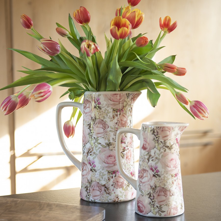 Floral Ceramic Pitcher