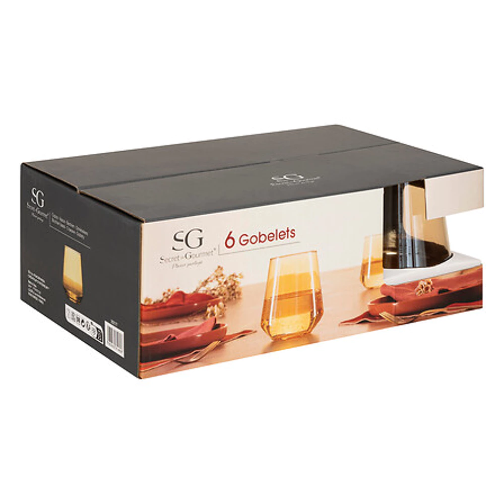 Amber 6pc Thumbler Set 