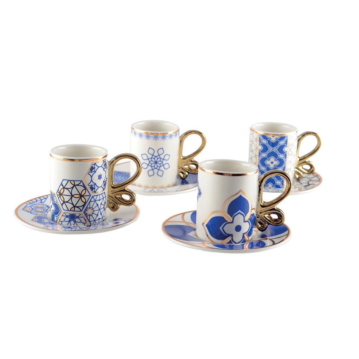 Set of Espresso Cups with Saucers