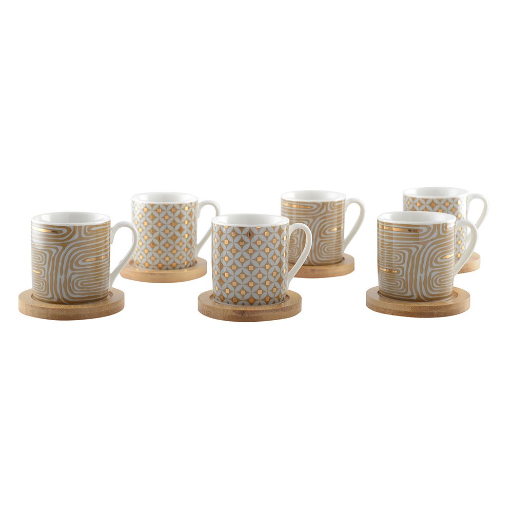 Set of Espresso cups with Coasters